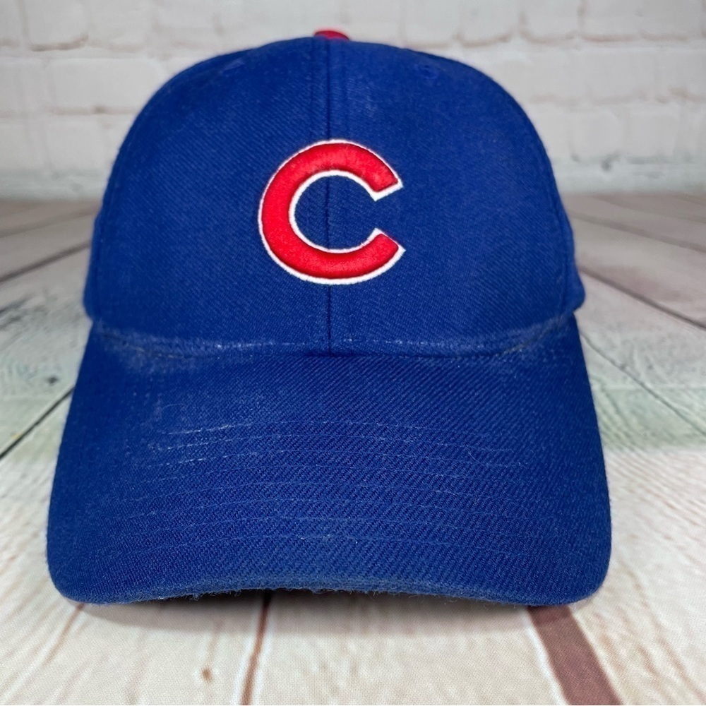 Vintage Chicago Cubs Cap Hat Mens Adjustable Blue Twins Enterprise Wool 90s